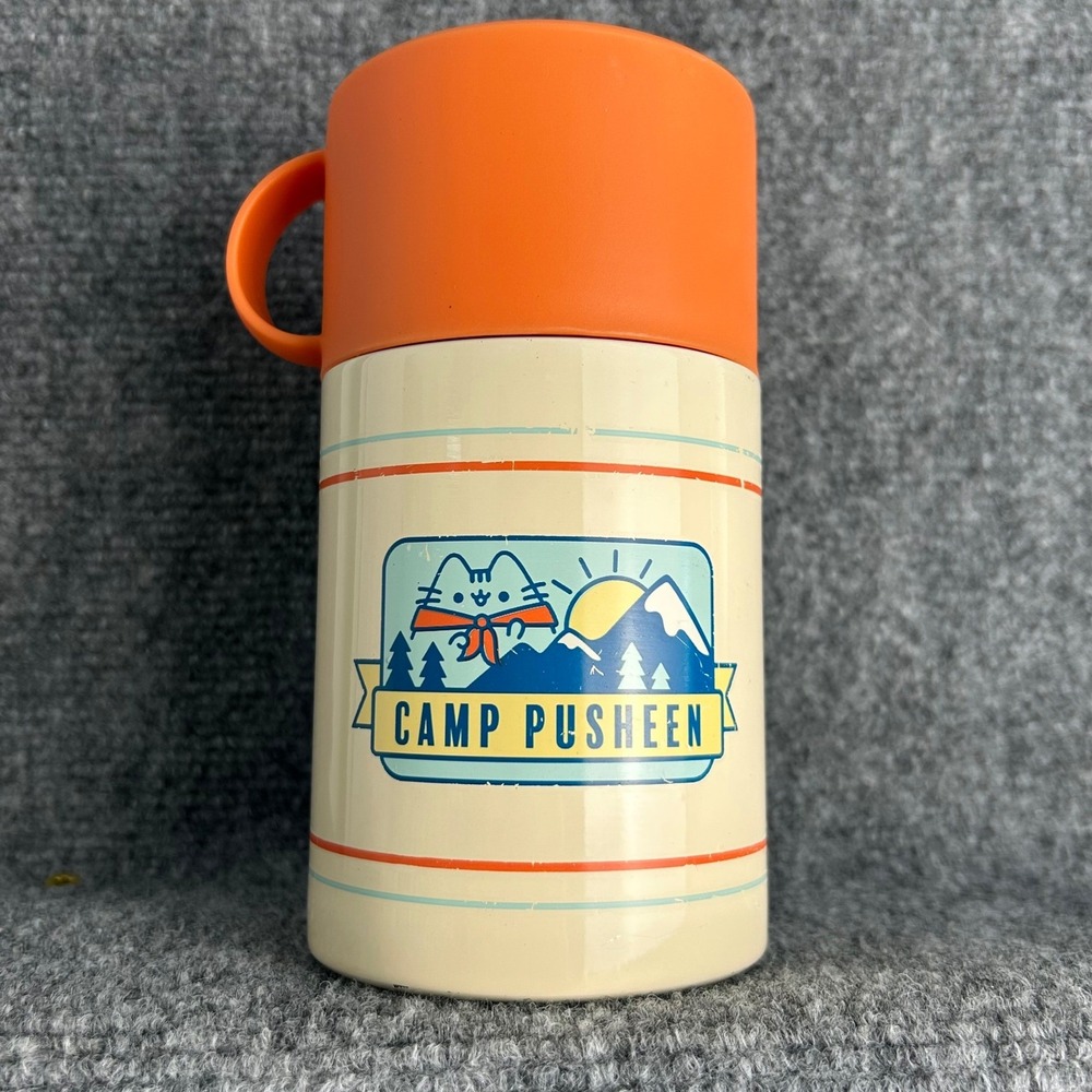 Pusheen the Cat Camp Pusheen Vacuum Insulated Food Jar Thermos Orange Cream